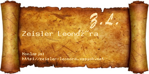 Zeisler Leonóra névjegykártya